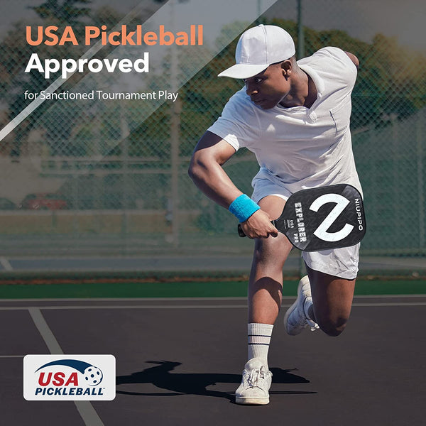 "Professional Grade Graphite Pickleball Paddle Set - Approved by USAPA, Feather-Light Racket with Advanced Honeycomb Core and Ultra-Comfort Grip - Complete with Travel Bag and Paddle Protection Cover"