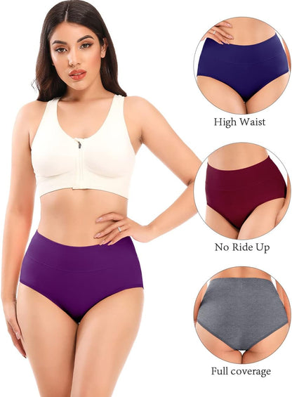 "Ultimate Comfort and Coverage: Luxurious High Waist Cotton Briefs for Women"