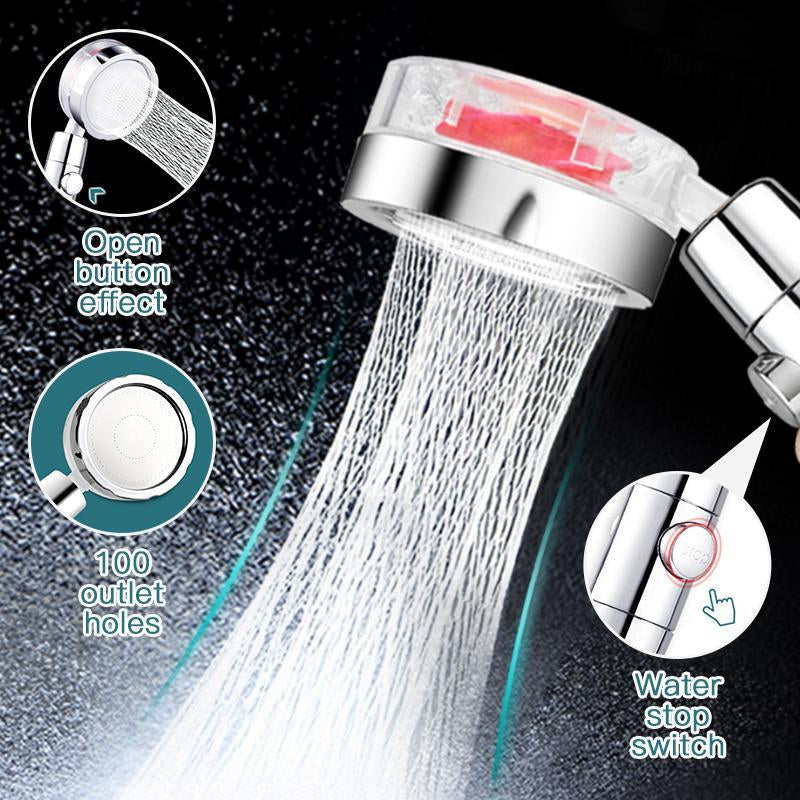 "Ultimate Spa Experience: High Pressure Water Saving Shower Head with 360° Rotation and Rainfall Effect - Hand-Held for a Relaxing and Invigorating Massage"