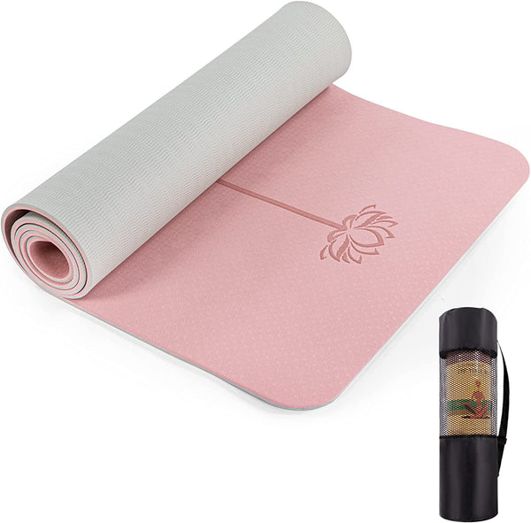 "Premium Yoga Mat - Enhance Your Practice with Superior Support and Grip. Thick, Non-Slip Design for Women. Eco-Friendly and Convenient, Includes Carrying Sling and Storage Bag."