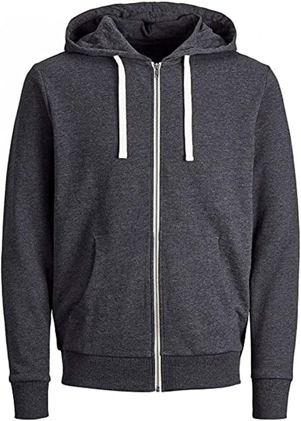 Men's Slim Fit Lightweight Zip-Up Hoodie with Kanga Pocket