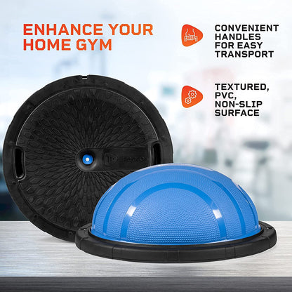 "Enhance Your Fitness Regimen with the Half Exercise Ball - The Ultimate Balance Ball Trainer for Comprehensive Body Workouts and Physical Therapy"