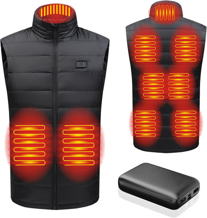 "Enhance Comfort and Warmth with the Men's Heated Vest - Customizable Heating Intensity, 9 Precise Heating Zones, and Convenient Cleaning Features!"