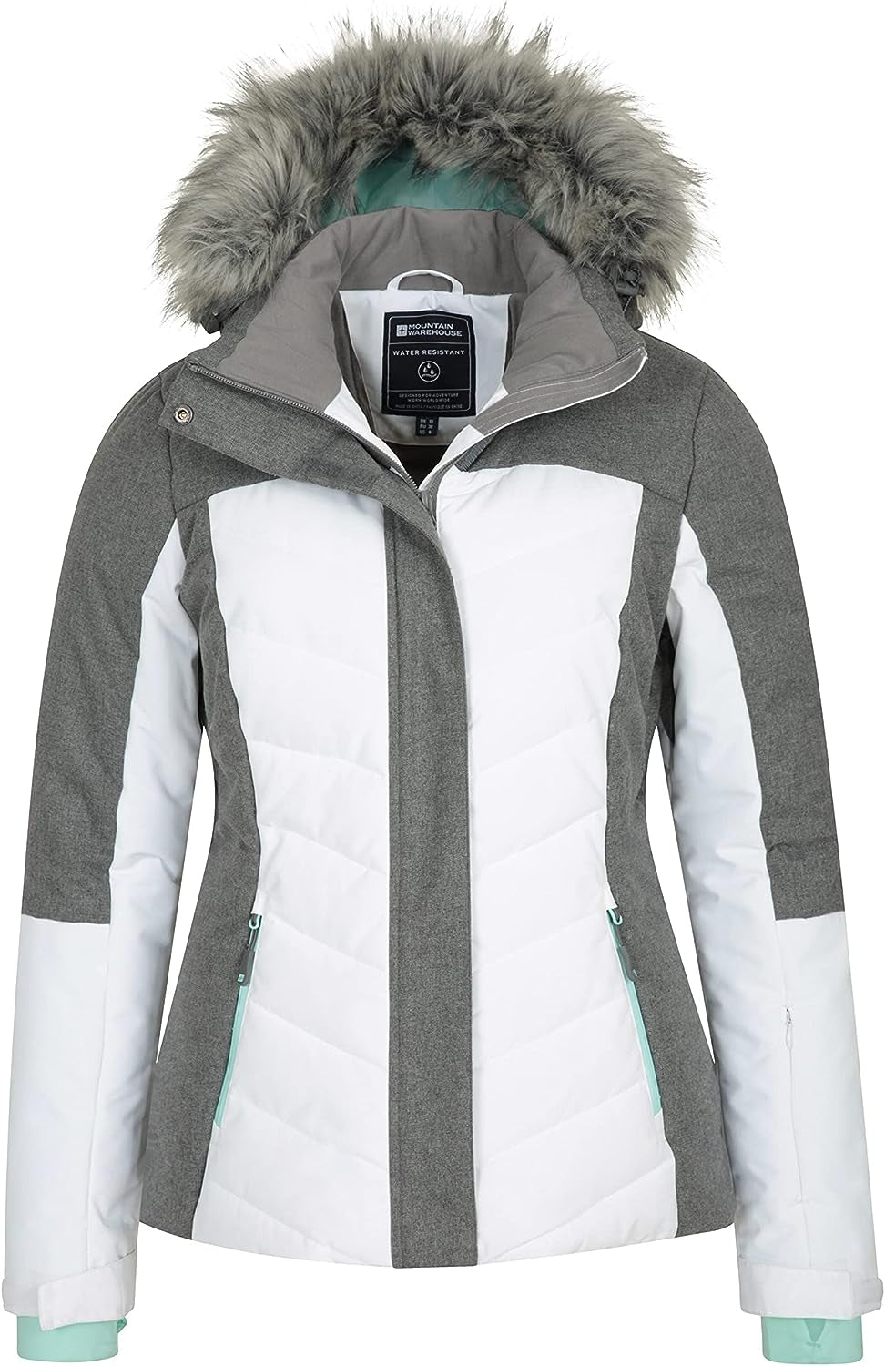"Experience Optimal Warmth and Fashion on the Slopes with Powder Women's Padded Ski Jacket - Guaranteed Snowproof!"