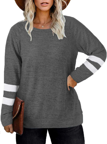 "Women's Long Sleeve Plus Size Tunic Tops: Stylish and Comfortable Sweatshirts"