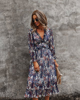 Fashion Long Sleeve Midi Dress