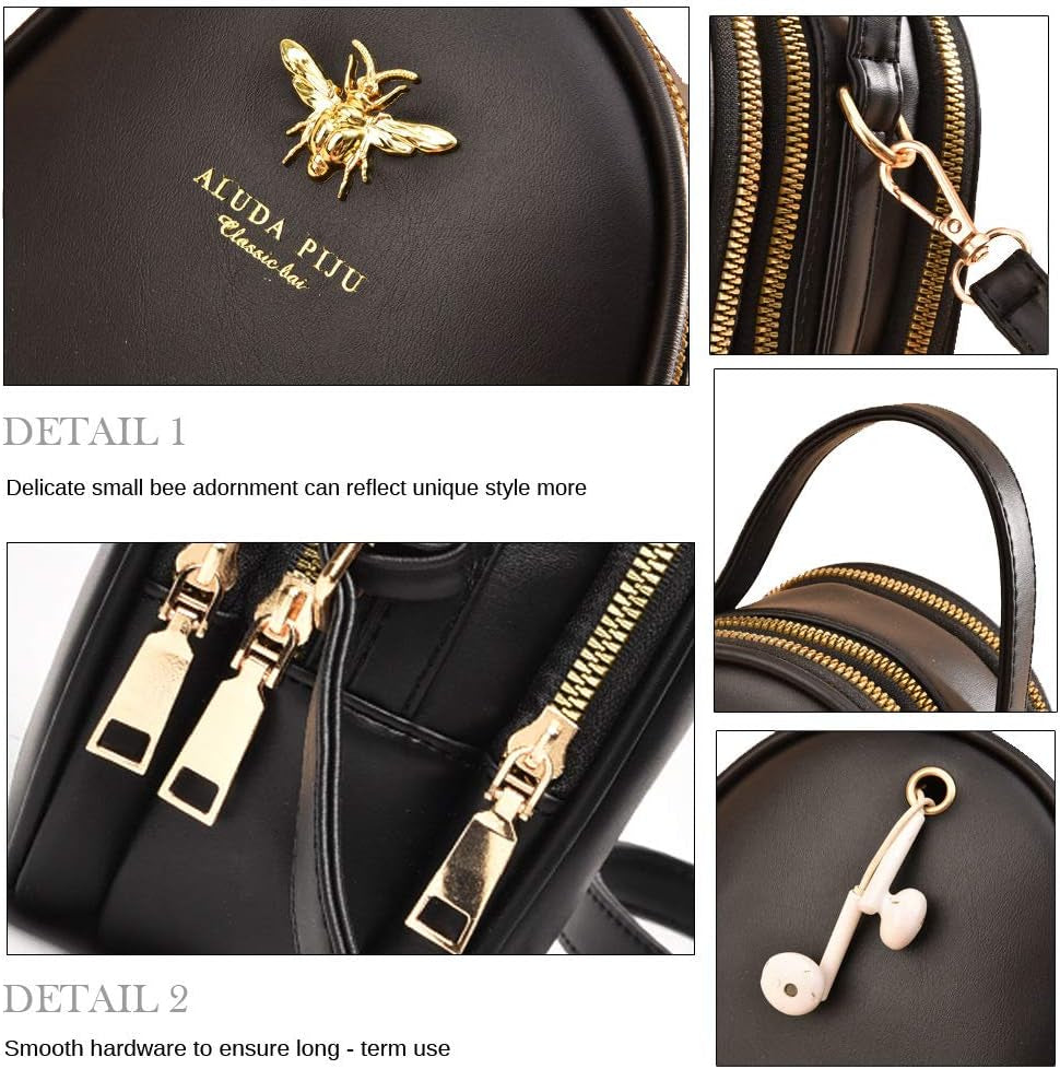 Professional title: "Women's Small Crossbody Shoulder Bag, Stylish Messenger Purse with Wallet Compartment"